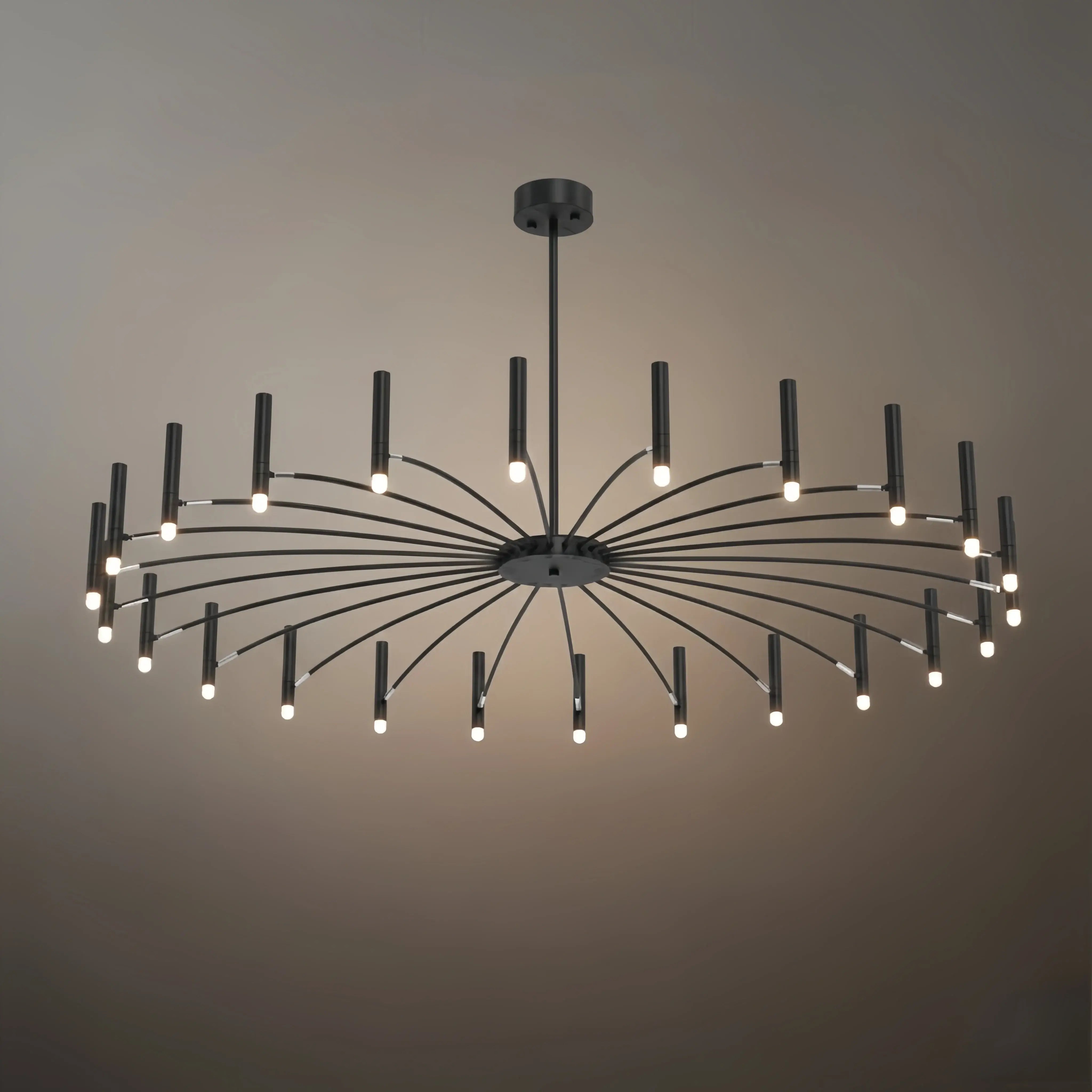 Contemporary Candle Chandelier with Adjustable