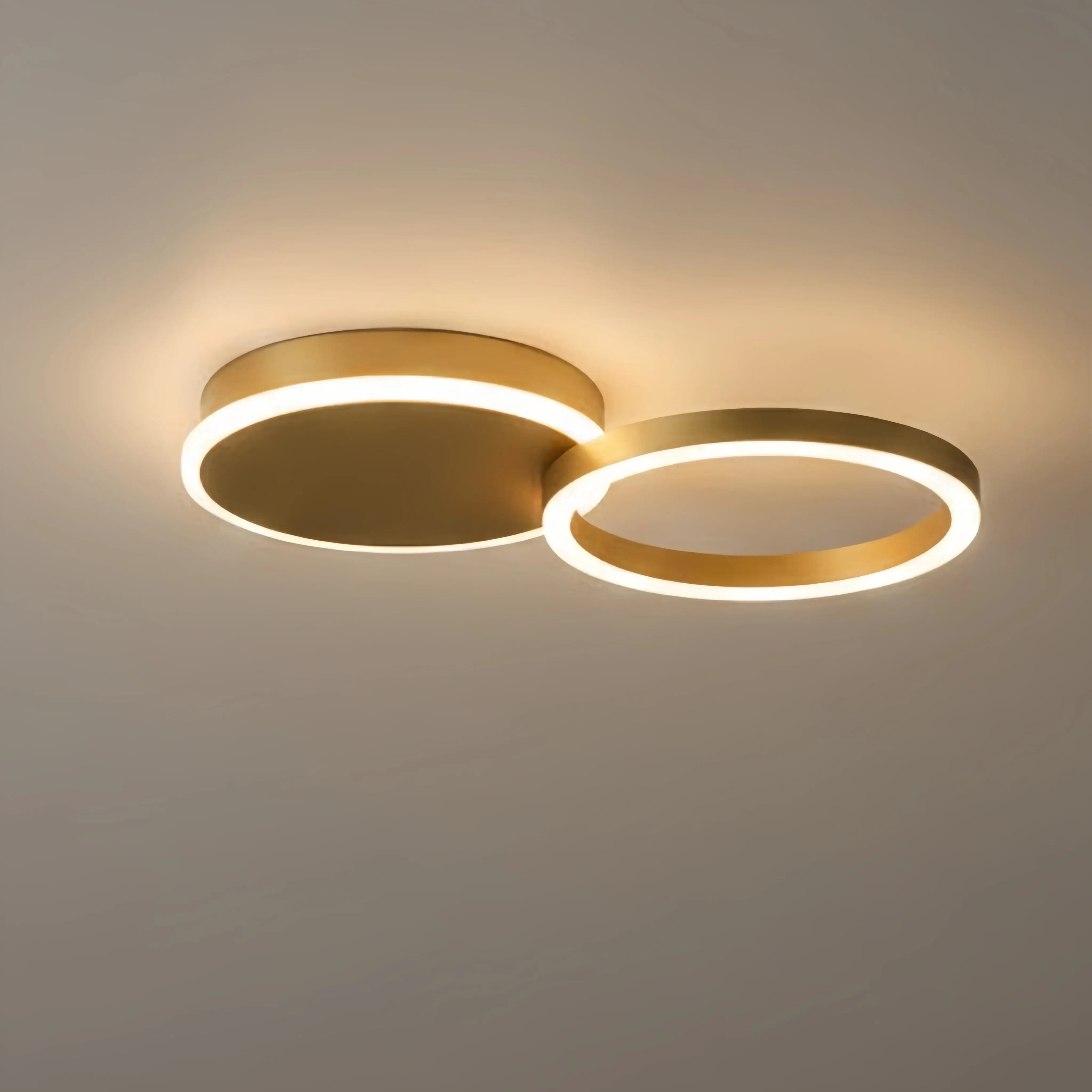 Ring Black/Gold Celing Light, 4Style, for Bedroom/Living Room/Commercial