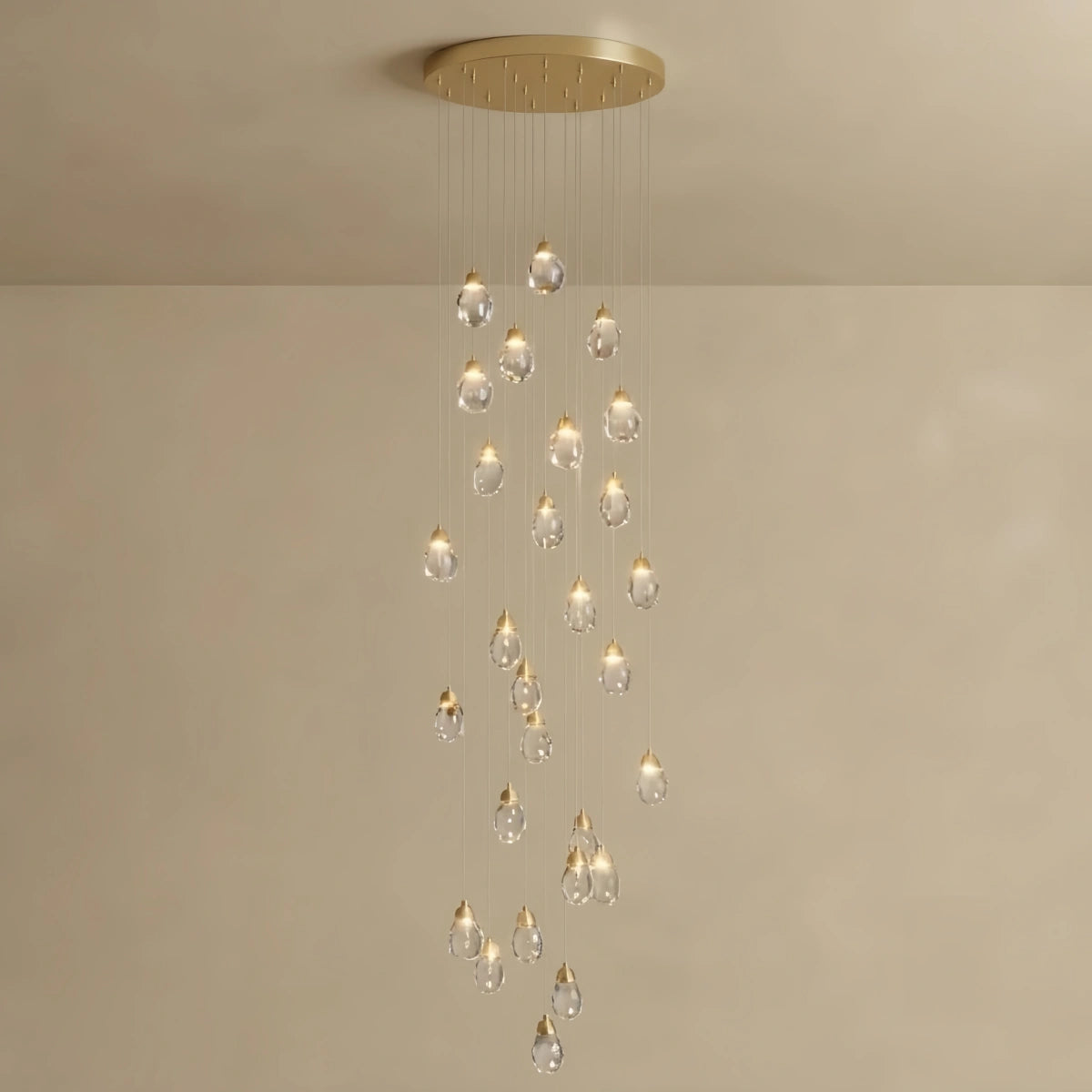 Crystal Chandelier - Shimmering Fixture for Dining Room & Grand Interiors