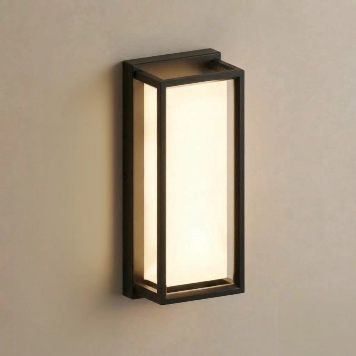 Minimalist Outdoor Wall Sconce in Black Stainless Steel with Adjustable