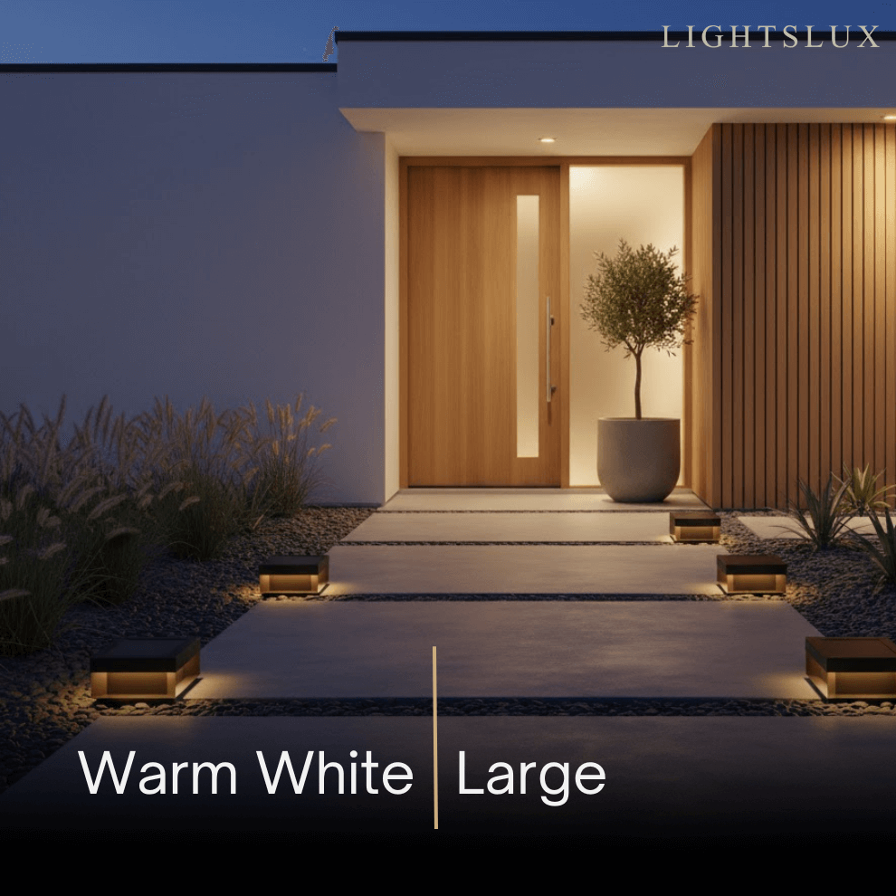 Modern Solar Rectangle Ground Light – Stainless Steel Pathway & Garden Light