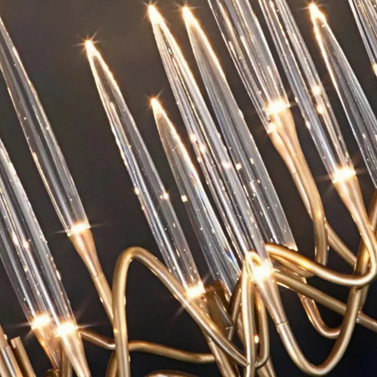 Excelis Modern Geometric Gold Chandelier