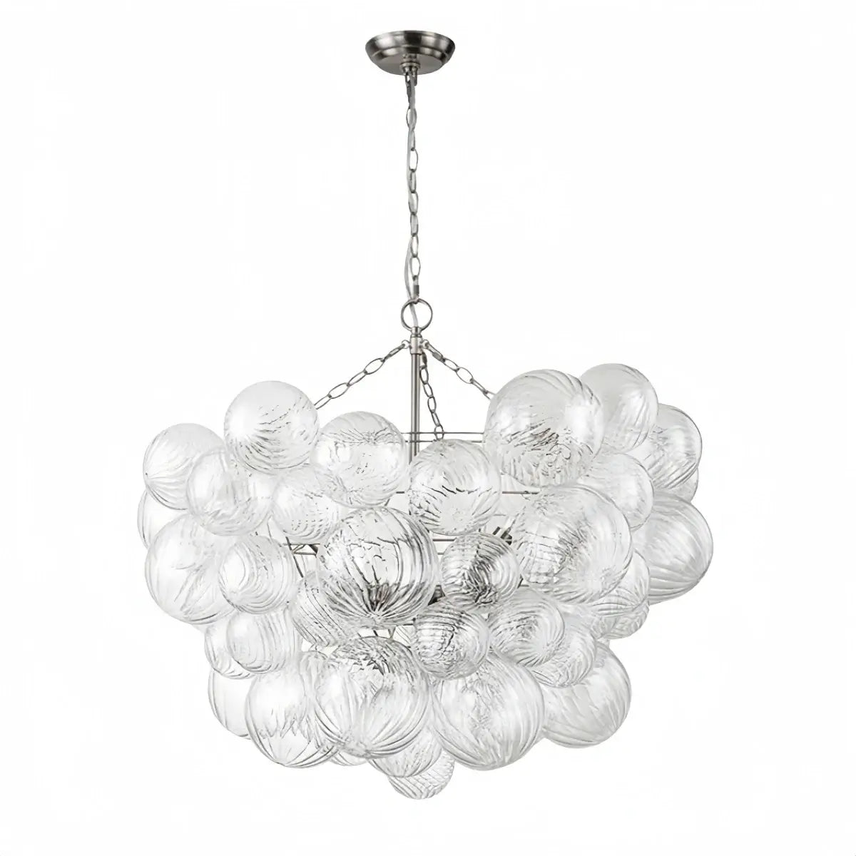 Modern Chandelier – Bubble Etched Glass