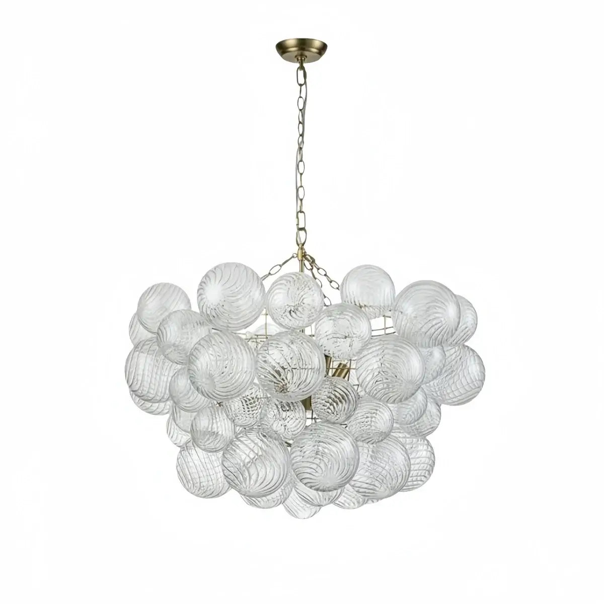 Modern Chandelier – Bubble Etched Glass