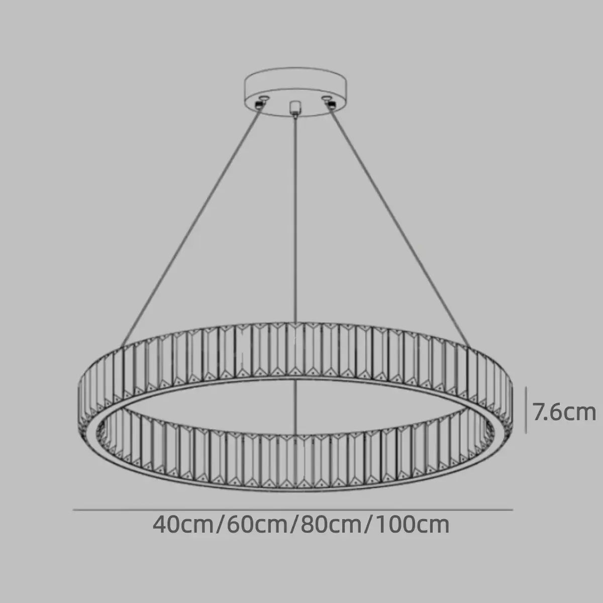 Modern Interlaced Ring Pendant Light