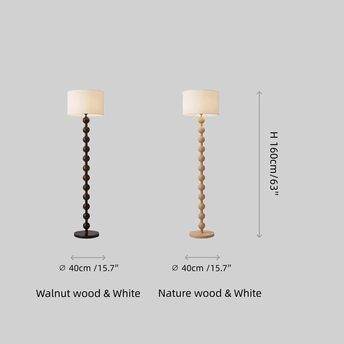 Solid Ash Wood Floor Lamp