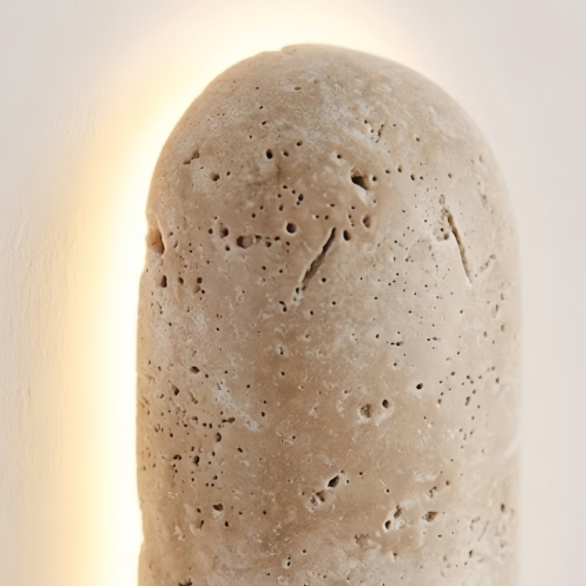 Minimalist Travertine Pillar Wall Lamp