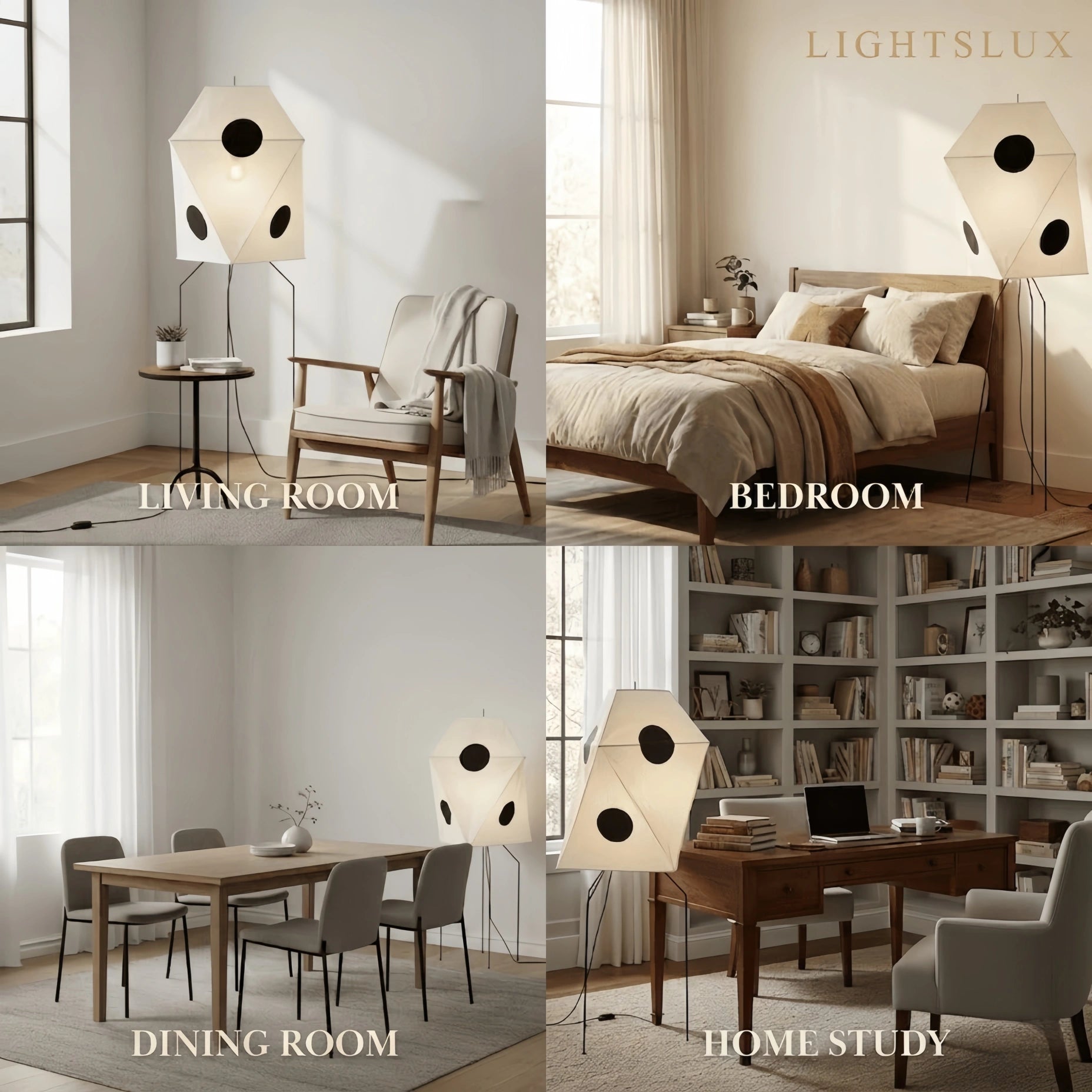 Japanese Rice Paper Floor Lamp