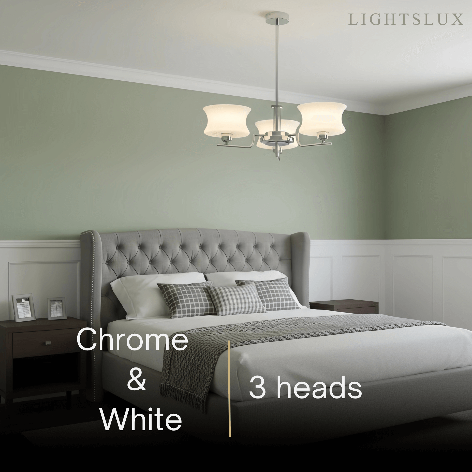 Vintage Chandelier – Gold or Chrome Glass Ceiling Light