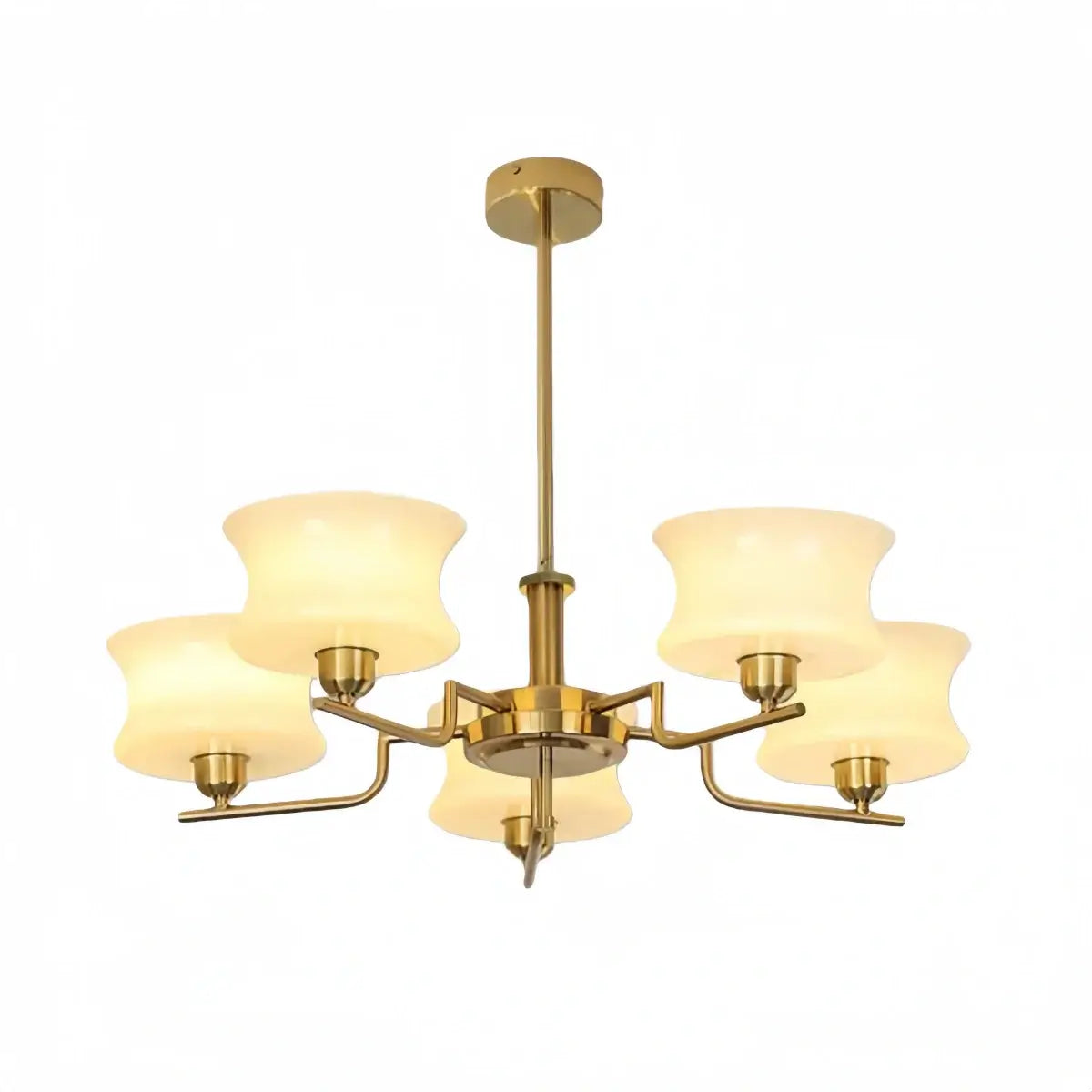 Vintage Chandelier – Gold or Chrome Glass Ceiling Light