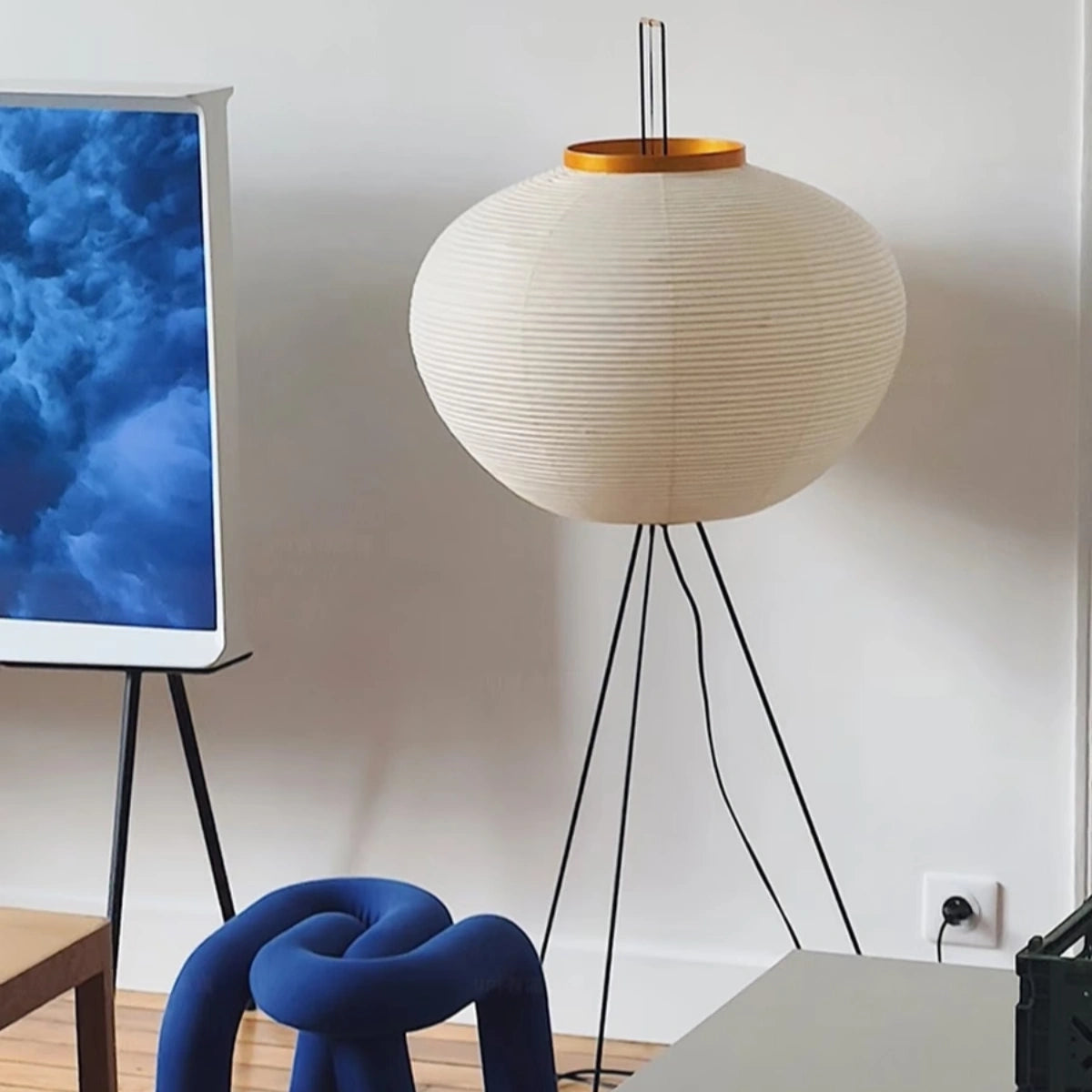 Japanese Floor Lamp – Mulberry Paper Lantern Light