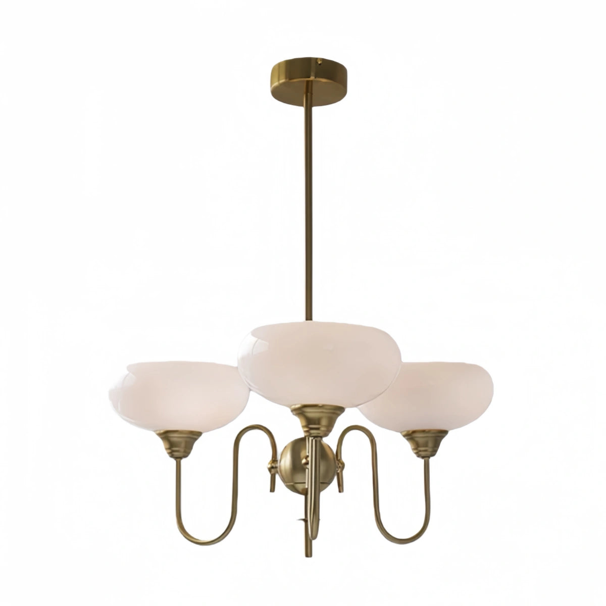 Modern Glass Chandelier – Gold or Chrome Multi-Light Ceiling Lamp