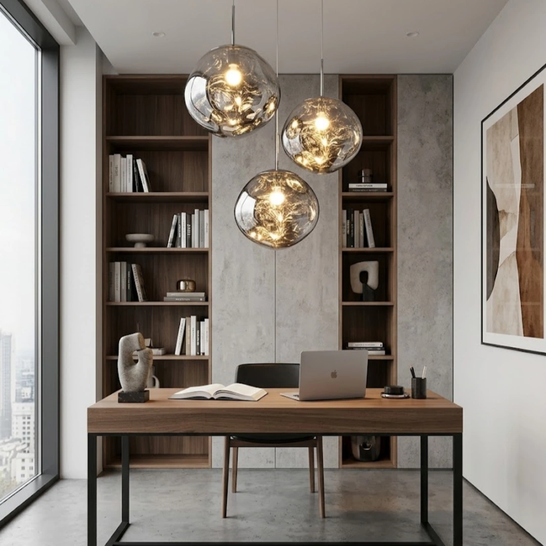 Contemporary Twisted Pendant Lamp — Mirror Finish in 4 Color