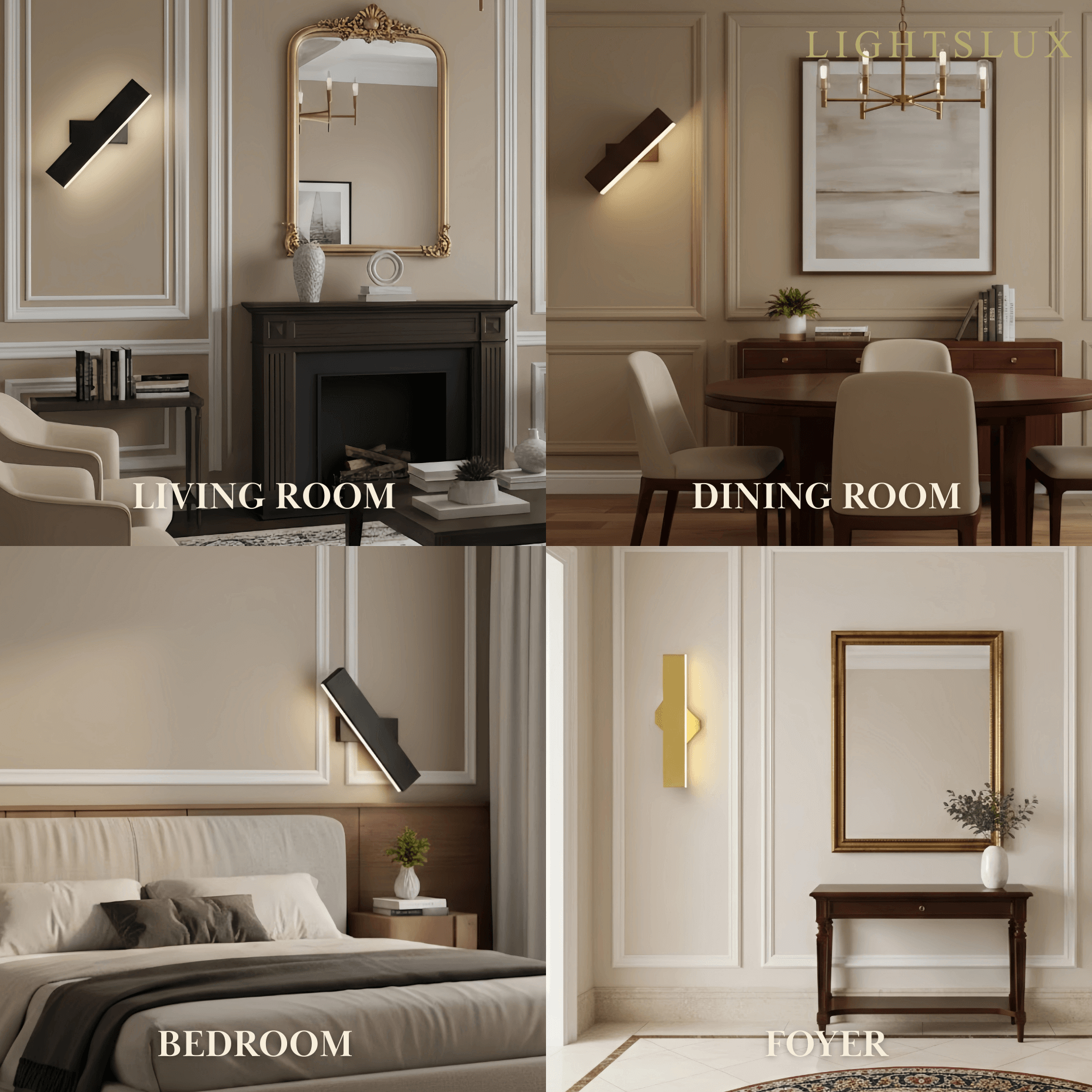Arcato Modern Rectangular Wall Lamp for Bedroom