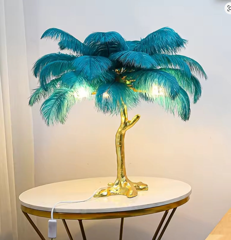 Lunara Nordic Feather Floor & Table Lamp