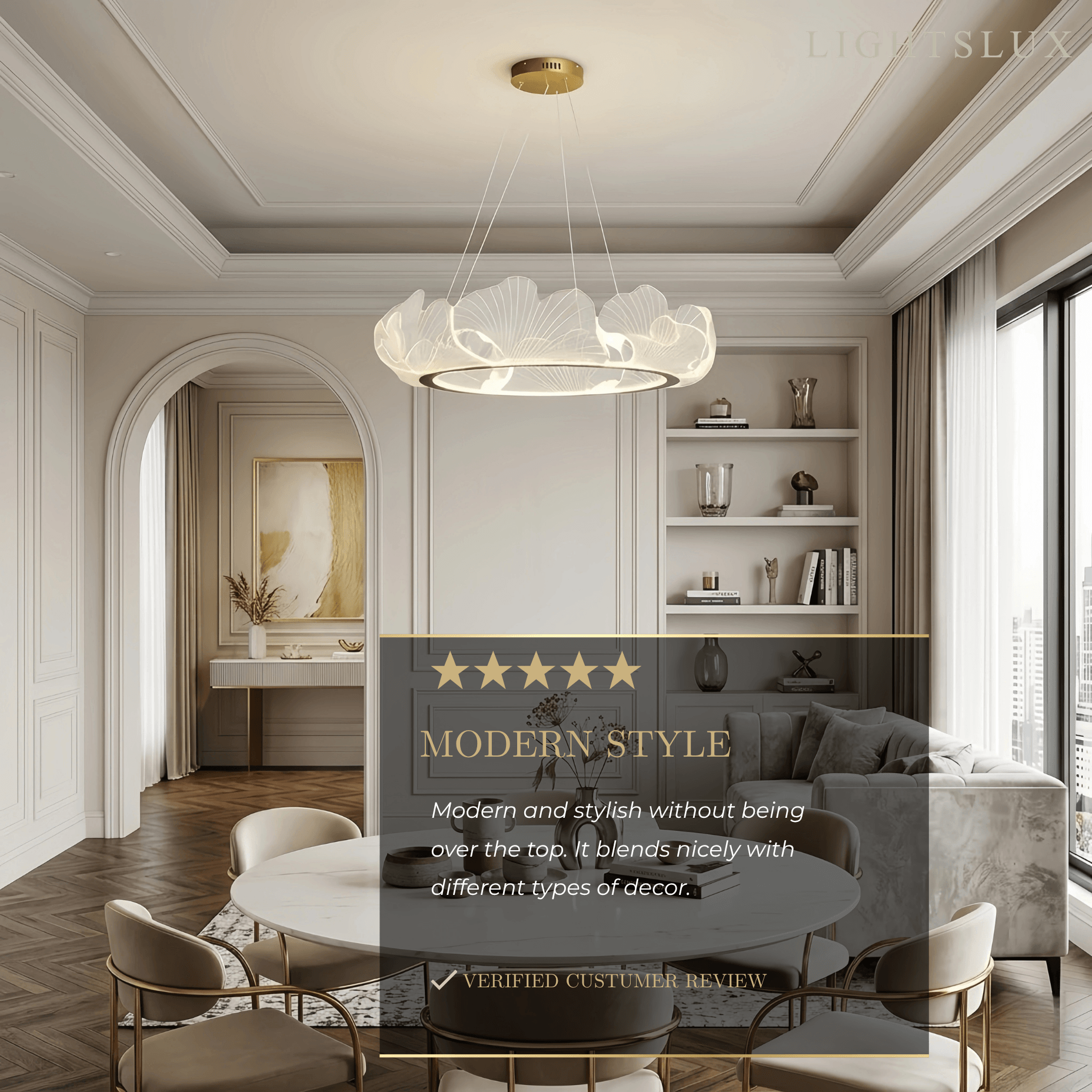 Excelis Modern Metal/Acrylic Chandelier