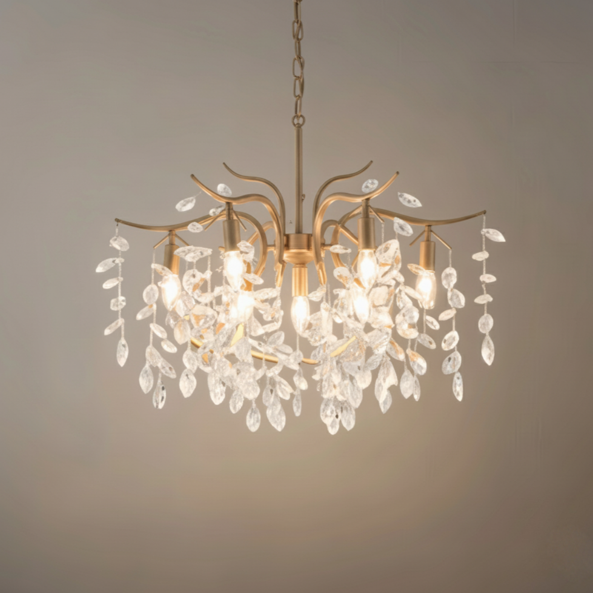 Chandelier – Luxurious Black/Gold Finish for Living/Dining Room