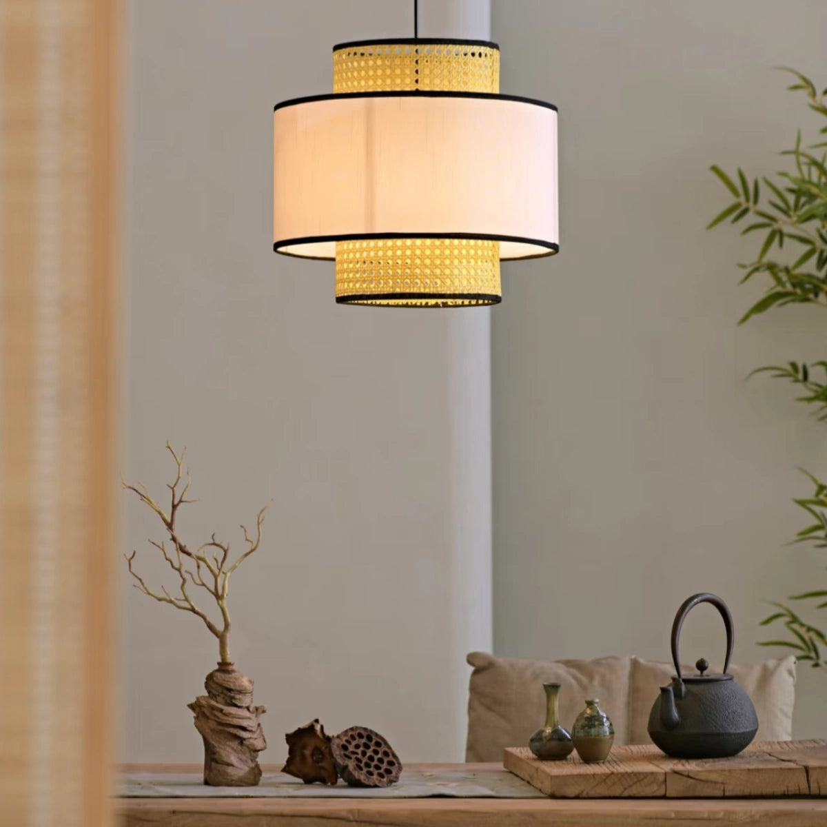 Farmhouse Pendant Light - Fabric