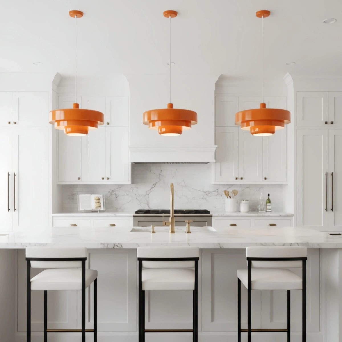 Morandia Nordic LED-Pendelleuchte – Orange/Grün/Weiß/Gelb/Rosa, Metall, Küche