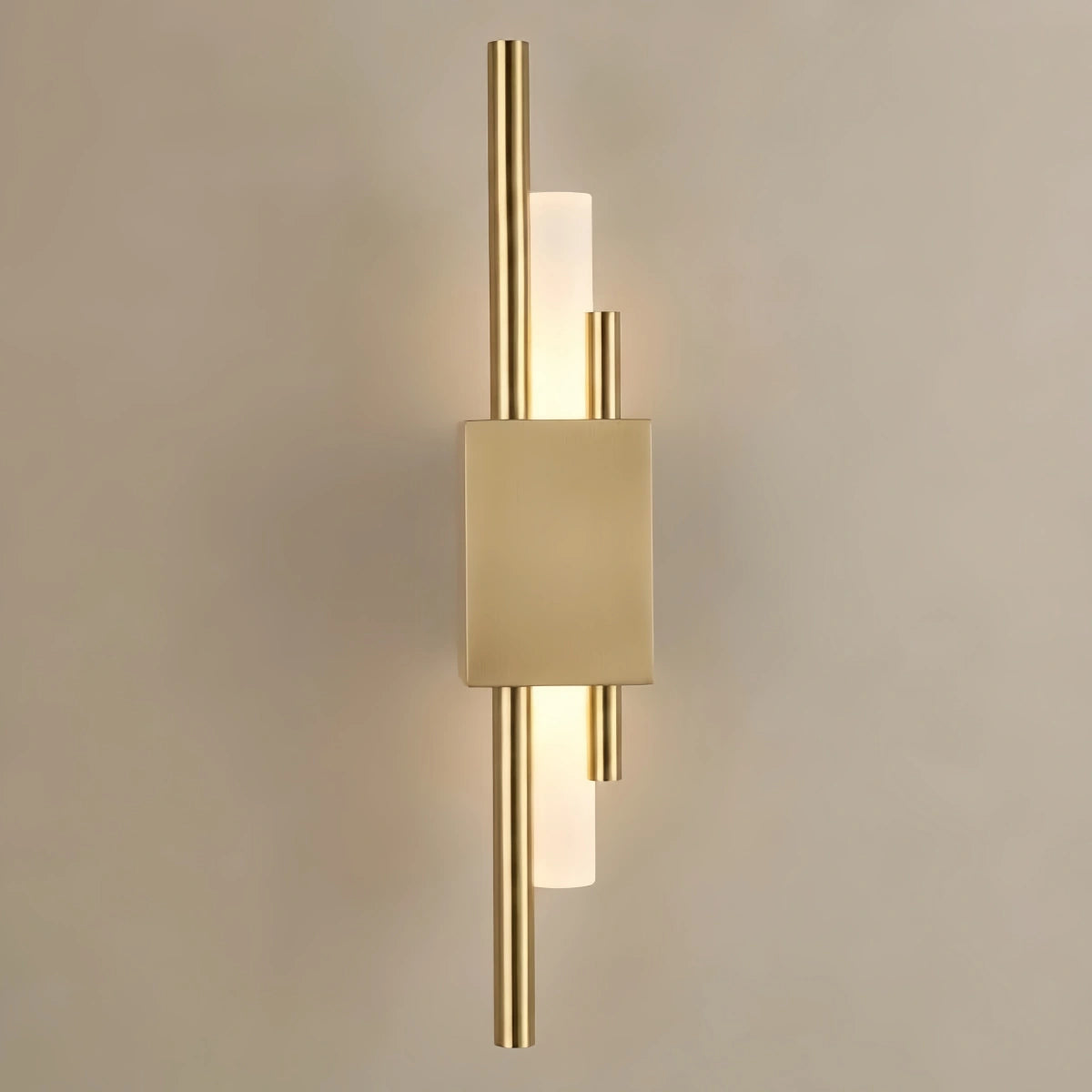 Excelis Modern Cylindrical Wall Lamp – Metal Bedroom Light in Gold