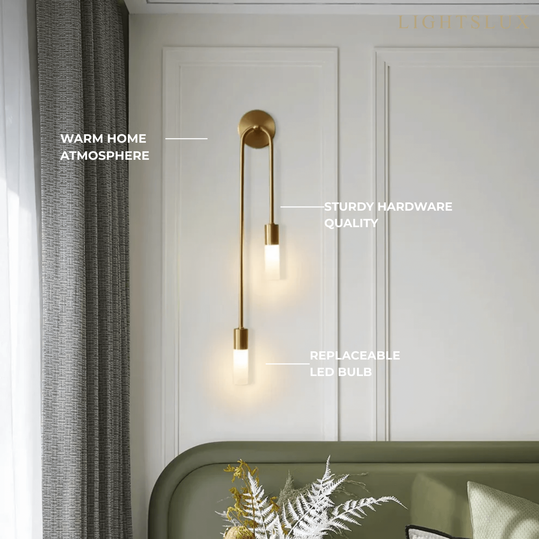 Excelis Modern U-Shaped Linear Wall Light