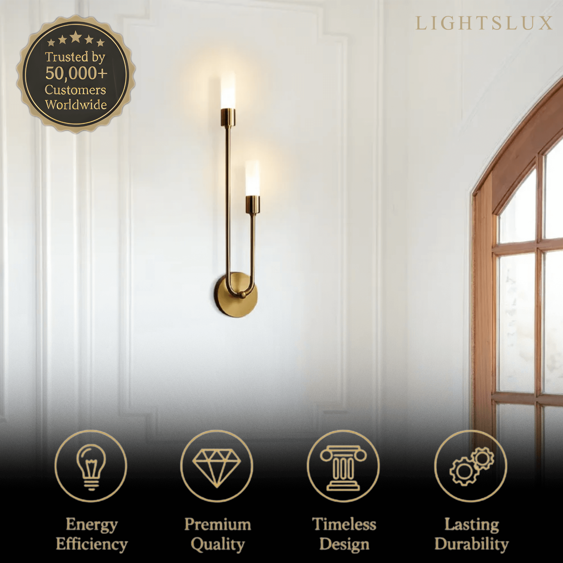 Excelis Modern U-Shaped Linear Wall Light