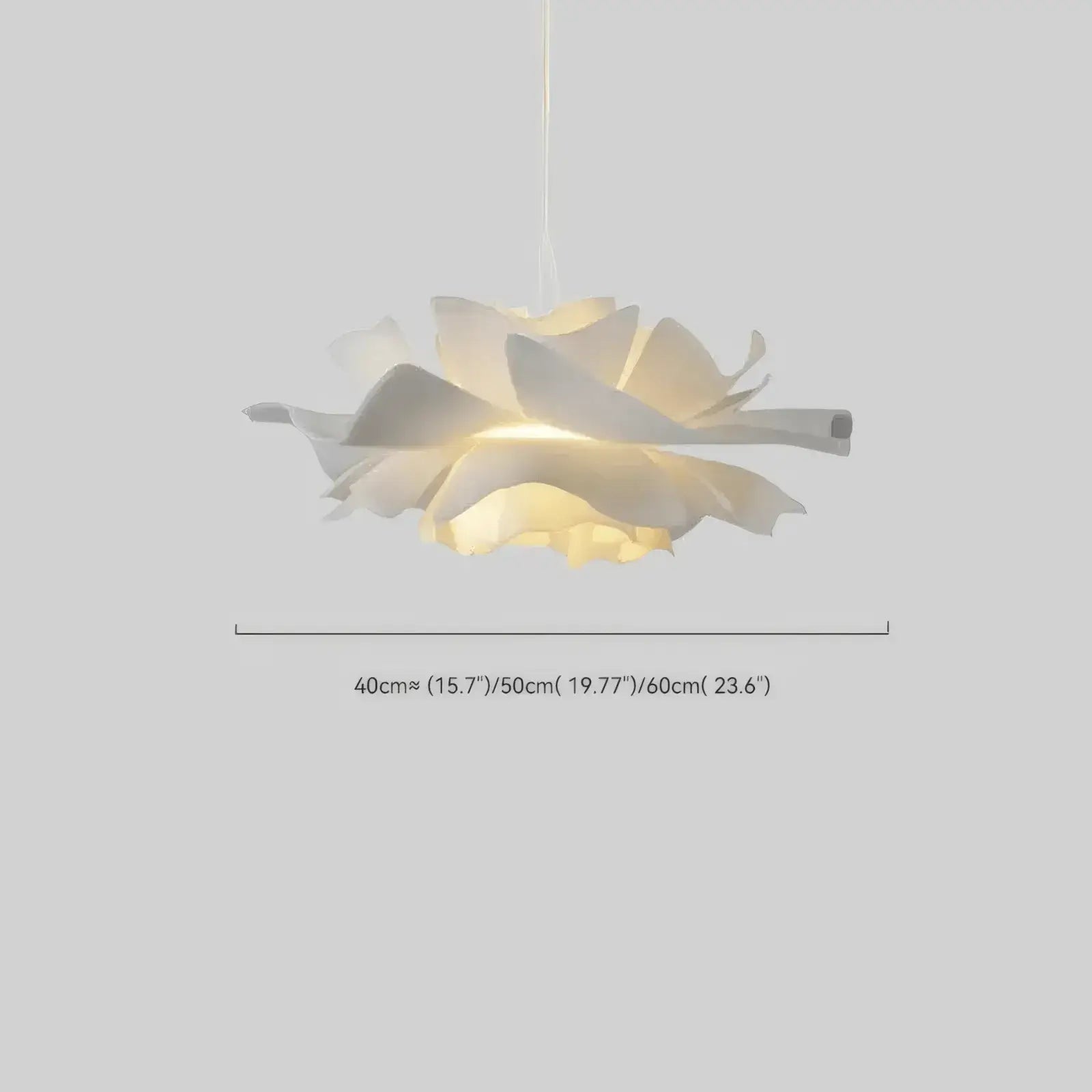 Crema Modern Flower-Shaped Pendant Light – White Metal/Acrylic for Dining Room