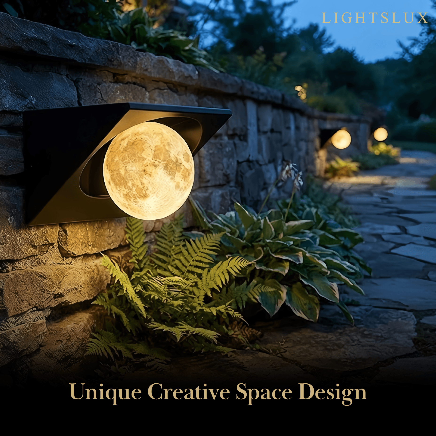 Lunara Elegant Cubic Outdoor Wall Lamp--Hardwired for Courtyard