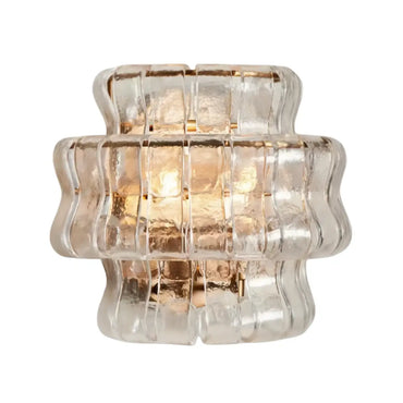 Light Luxury Wall Light – Metal & Glass Antique Brass for Living Room