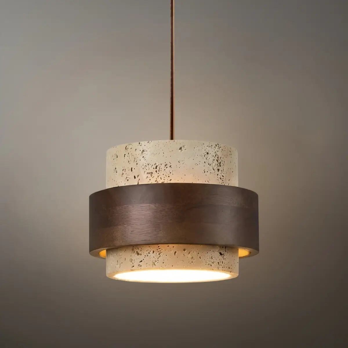 Strata Modern Travertine Pendant Light