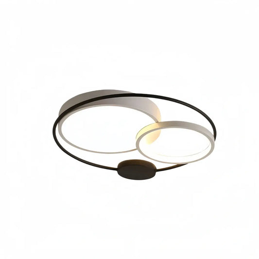 Modern Flush Mount Ceiling Light -- Acrylic Black-White Mix