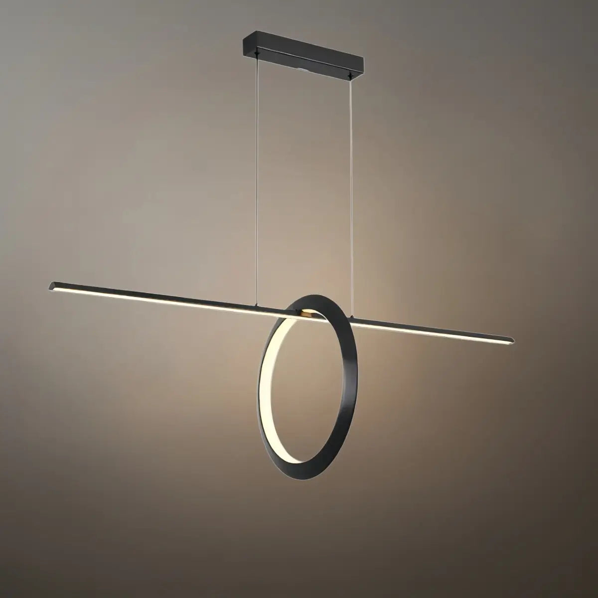 Minimalist Pendant Light — Metal & Silica Gel with Black & White