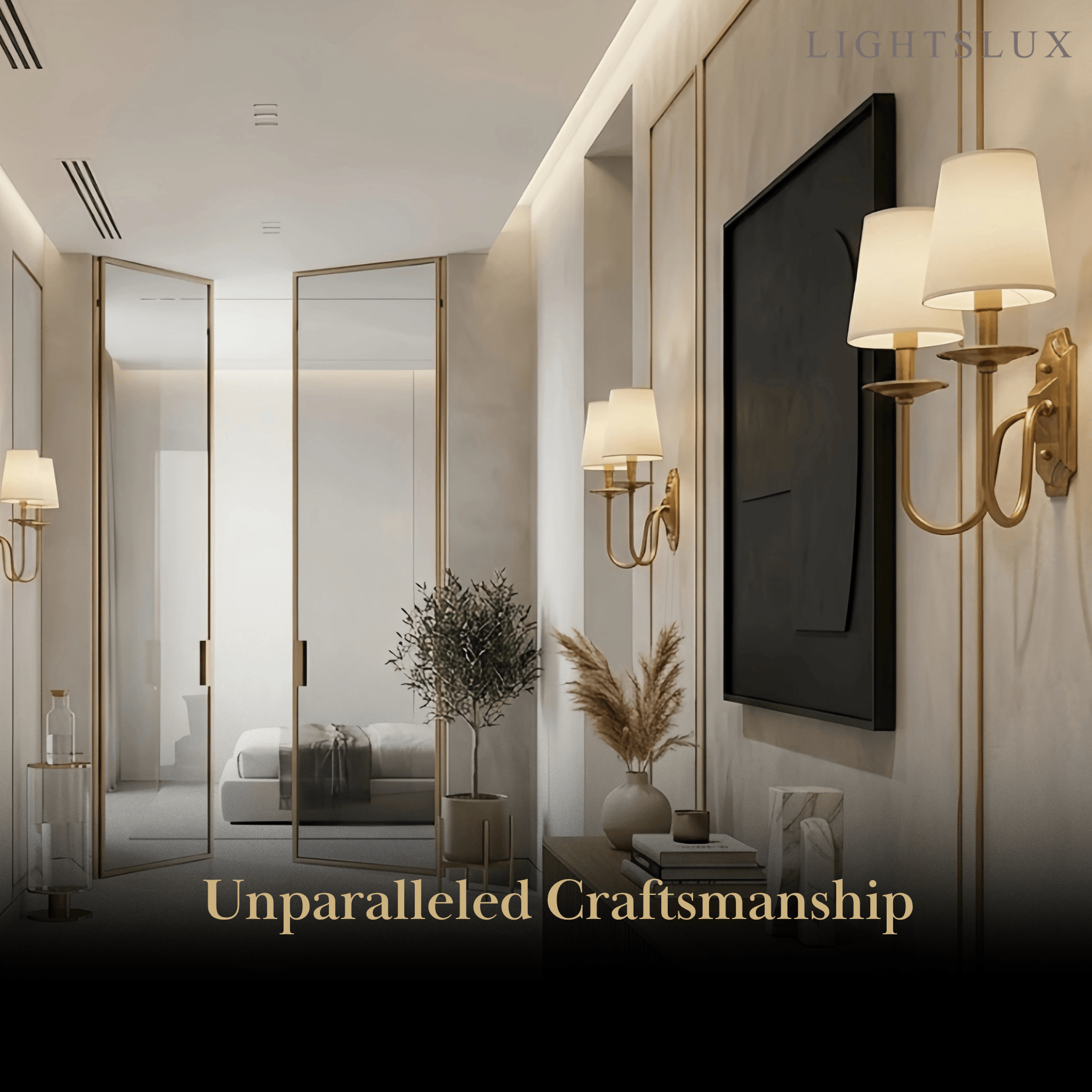 Excelis Lunara Classic Brass Wall Lamp