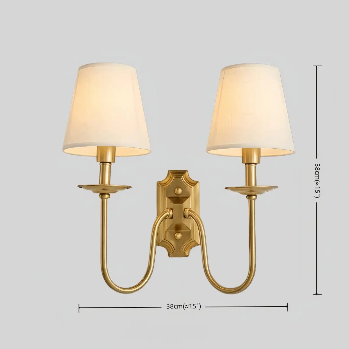 Excelis Lunara Classic Brass Wall Lamp