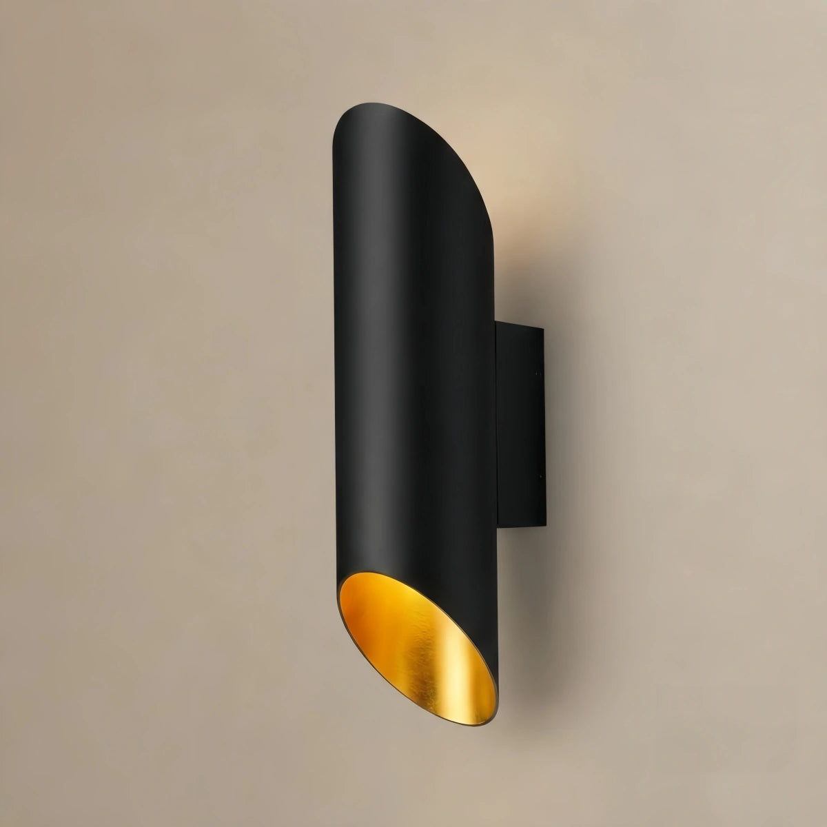 Lunara Modern Wall Lamp — Metal & Aluminum Black & Gold for Indoor