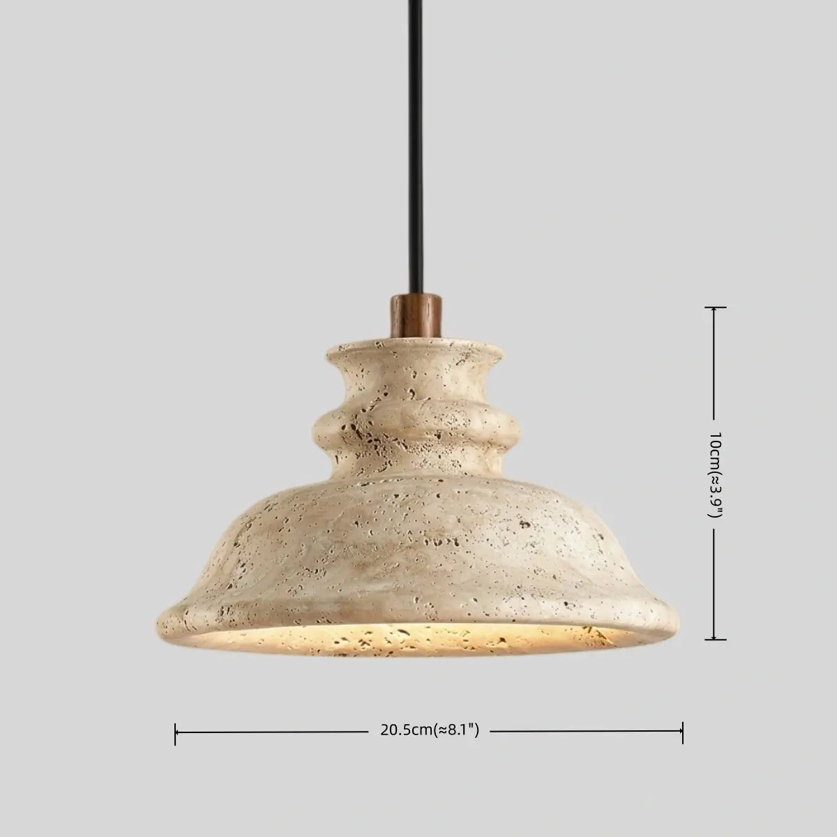 Strata Modern Travertine Pendant Light