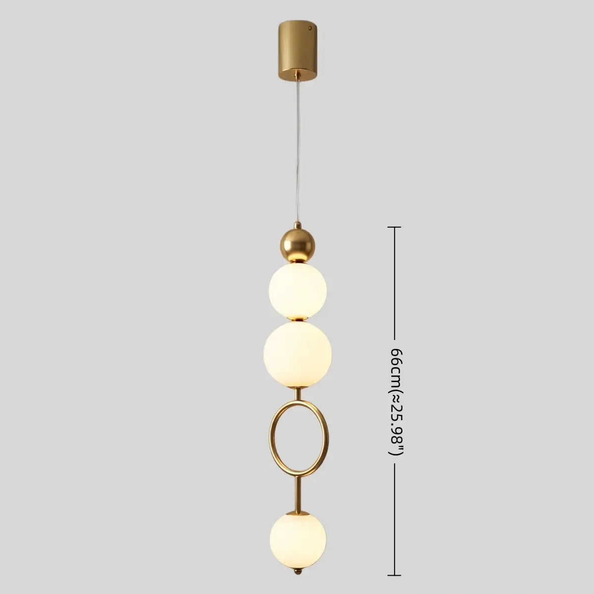 Minimalist Pendant Light — Iron & Glass Gold&White / Silver&White