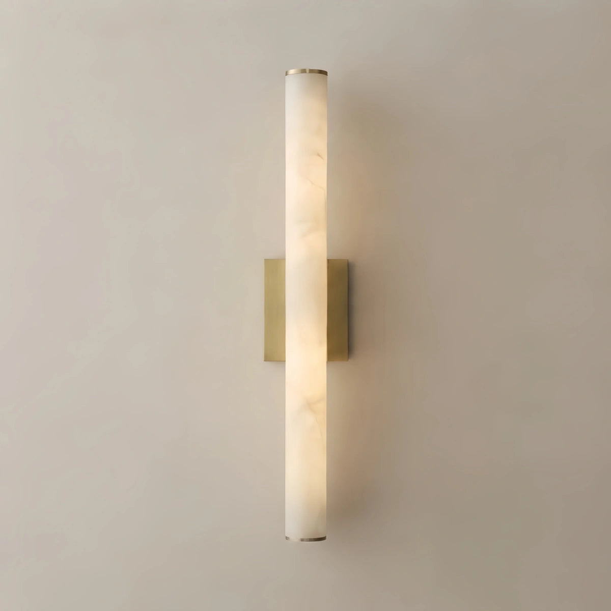 Arcato Modern Wall Lamp – Cylinder Marble Brass/Black for Living Room/ Bedroom