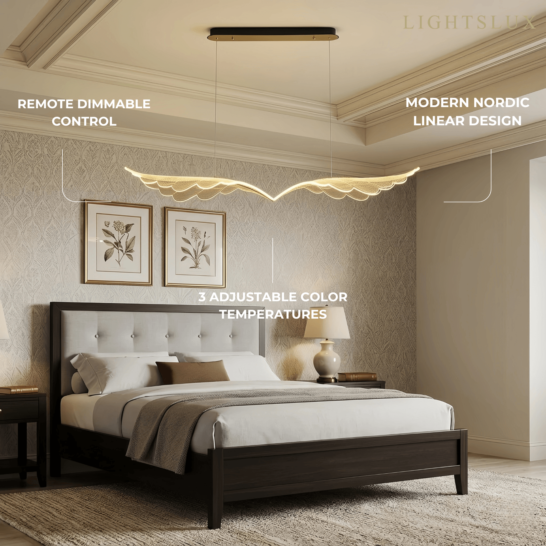 Modern Nordic Pendant Light — Metal & Acrylic Black Gold