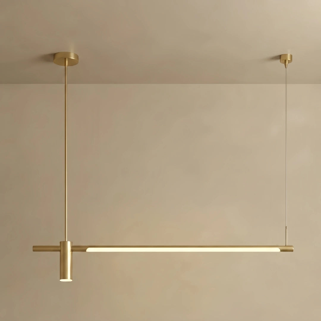 Minimalist Pendant Light — Brass Gold for Dining Room