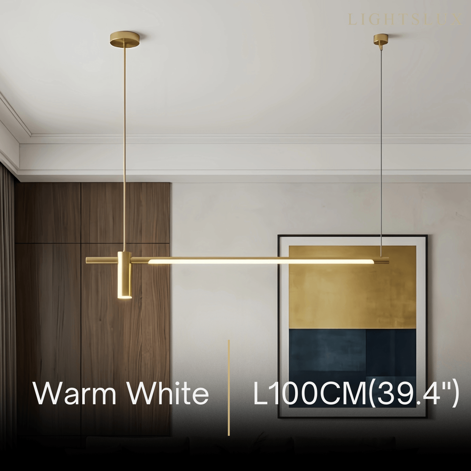 Modern Minimalist Pendant Light — Brass Gold