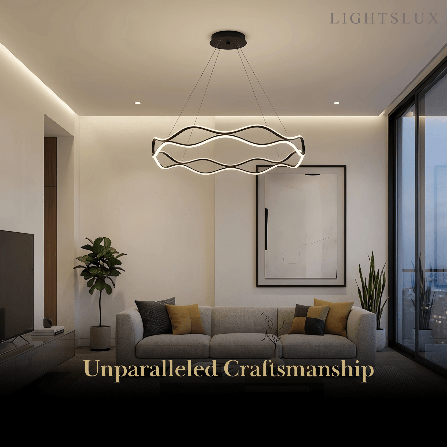 Arcato Modern Copper Chandelier