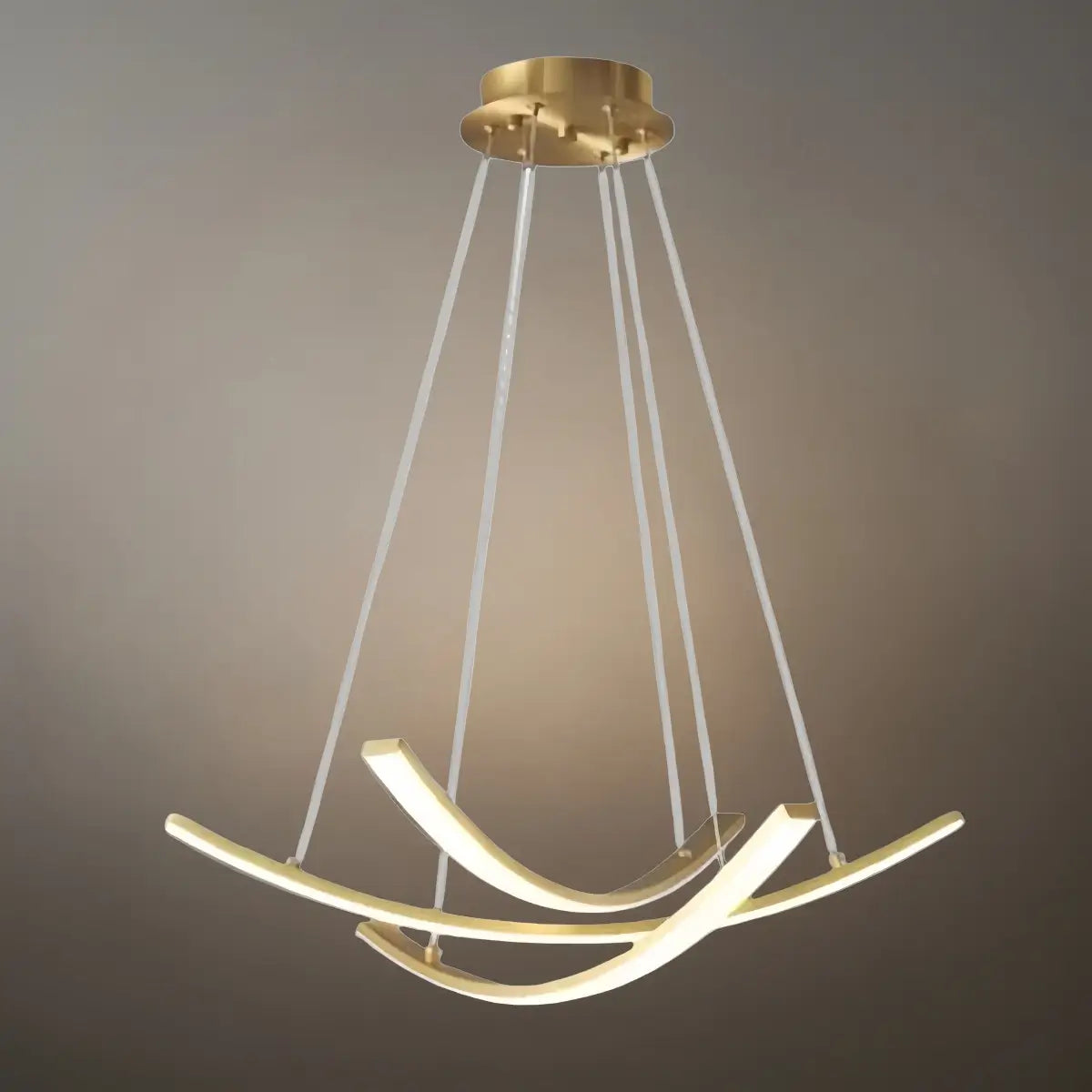 Modern Minimalist Chandelier — Brass Gold