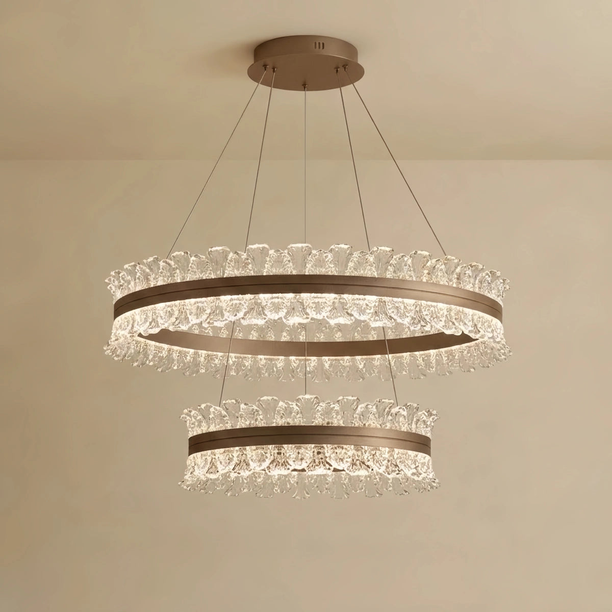 Chandelier – Rose Gold Ring / Linear for Living Room / Dining Room