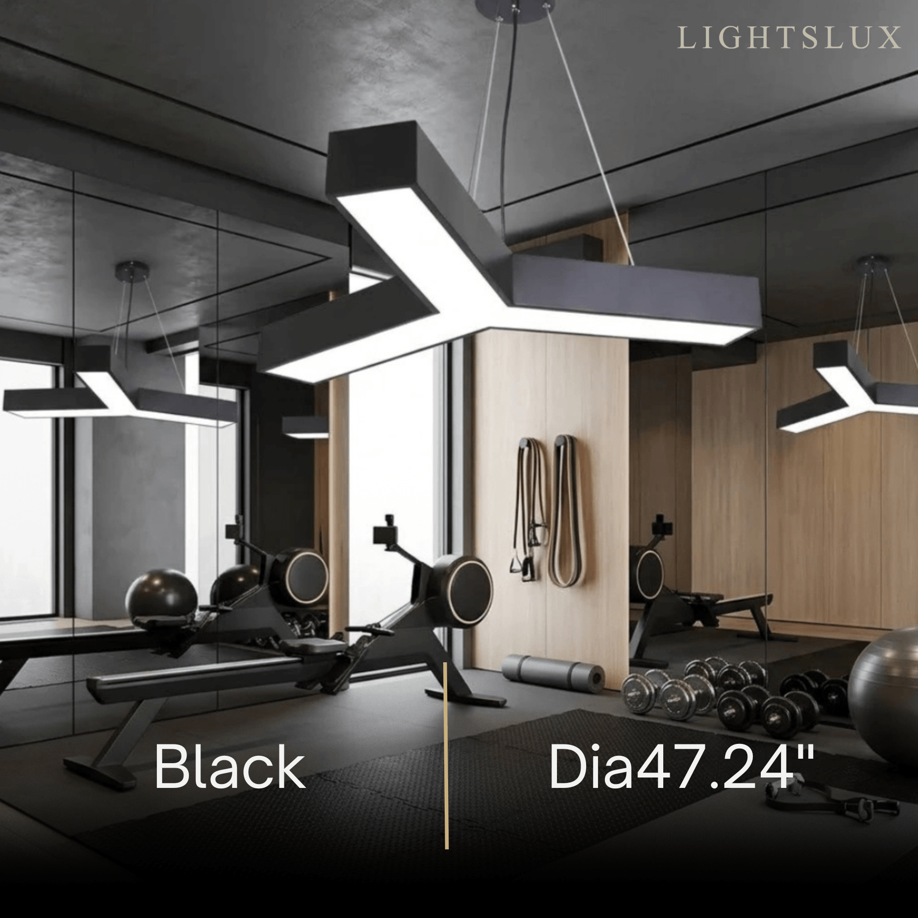 Modern Y-Shaped Pendant Light -- Aluminum Black White Silver