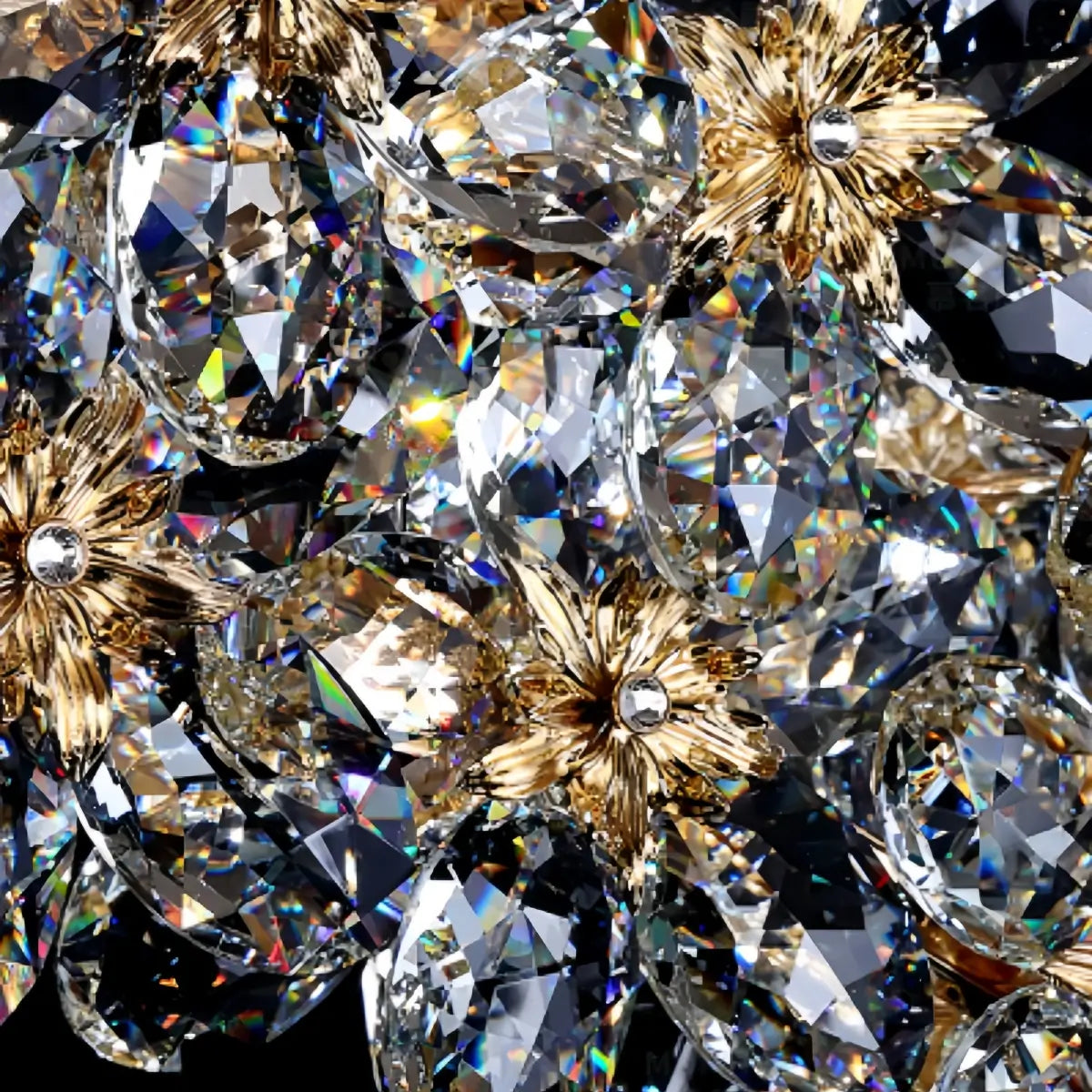 Excelis Luxury Crystal Flower Chandelier