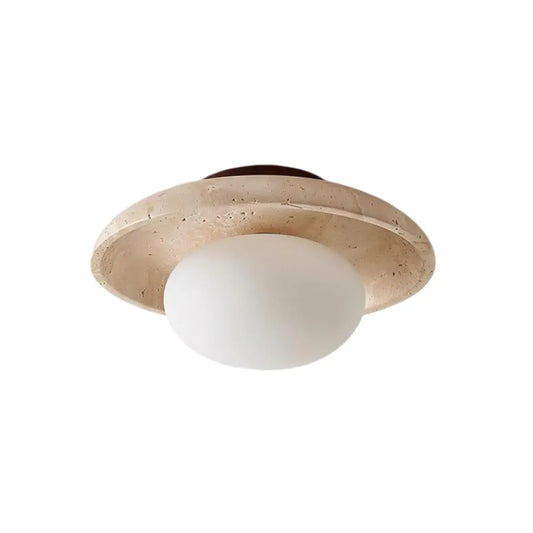 Strata Minimalist Travertine Ceiling Light