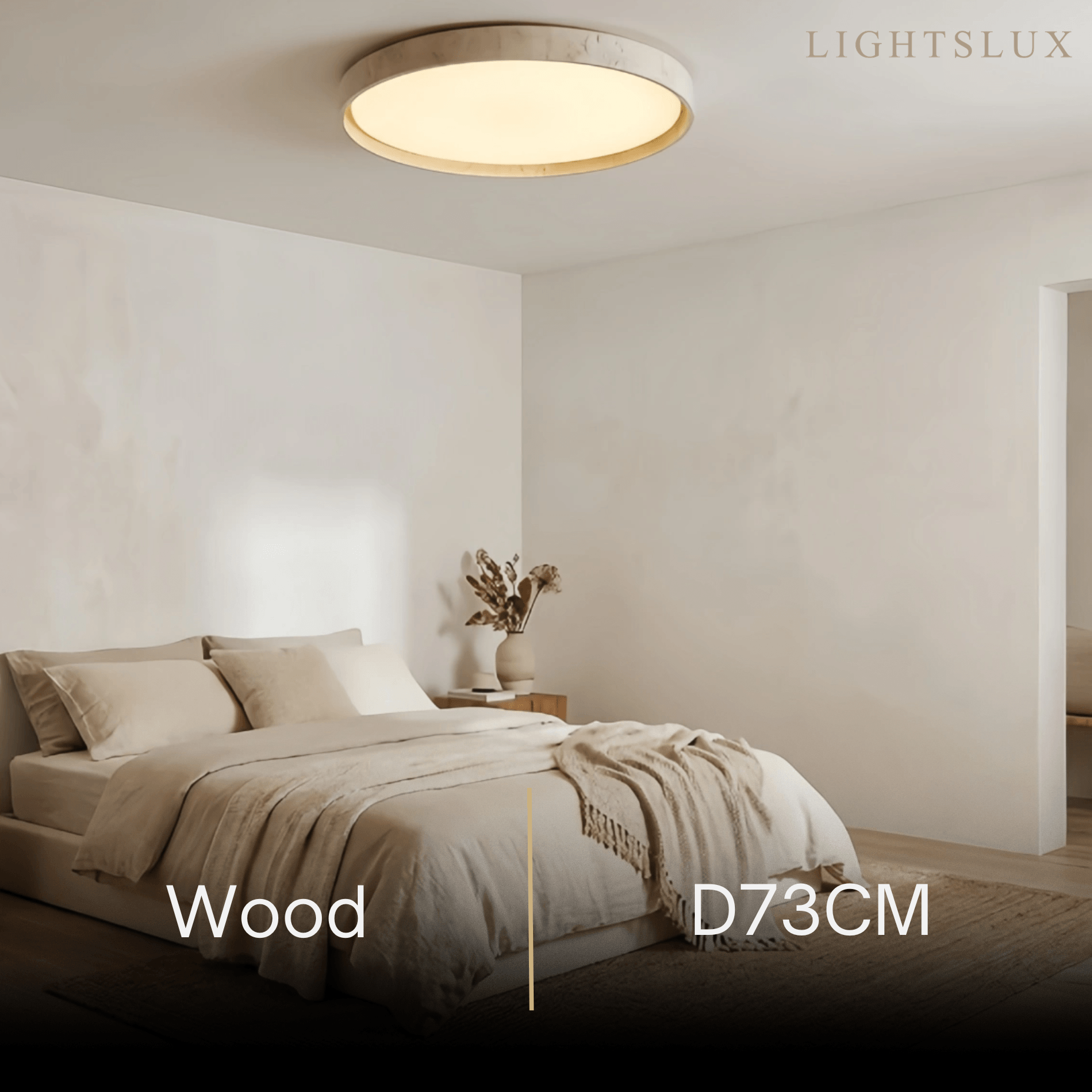 Strata Modern Minimalist Travertine Ceiling Light