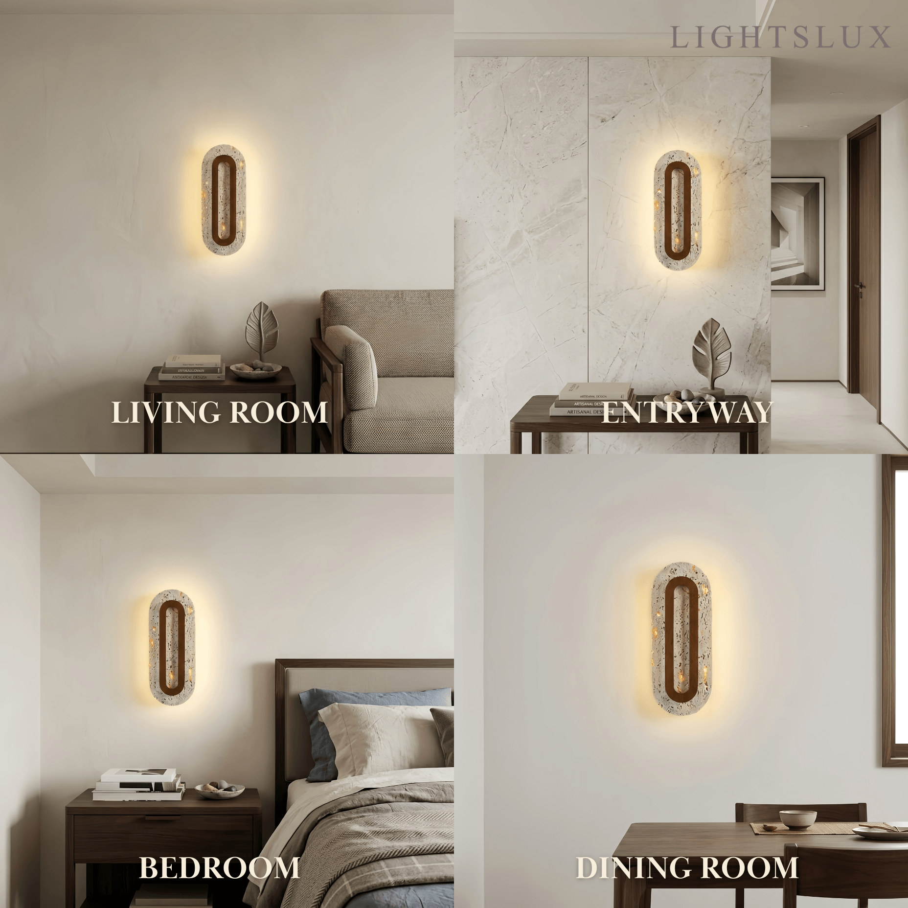 Strata Natural Travertine Wall Light