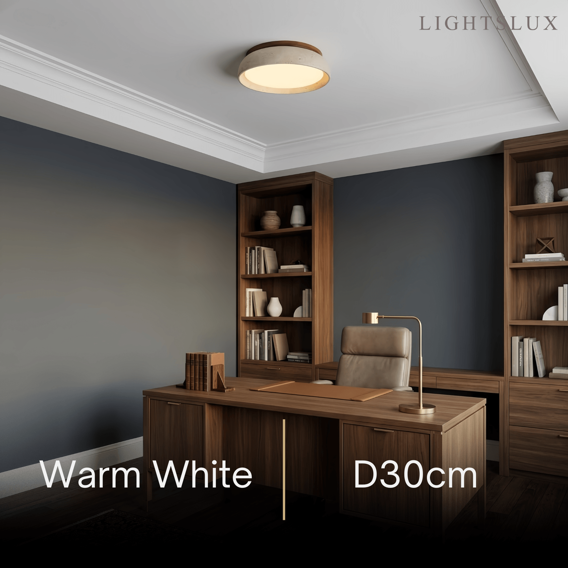 Strata Minimalist Travertine Ceiling Light